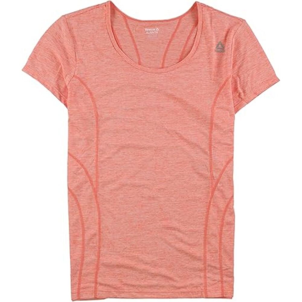 Reebok Women's Poly Marled Athletic T-Shirt - Pink L